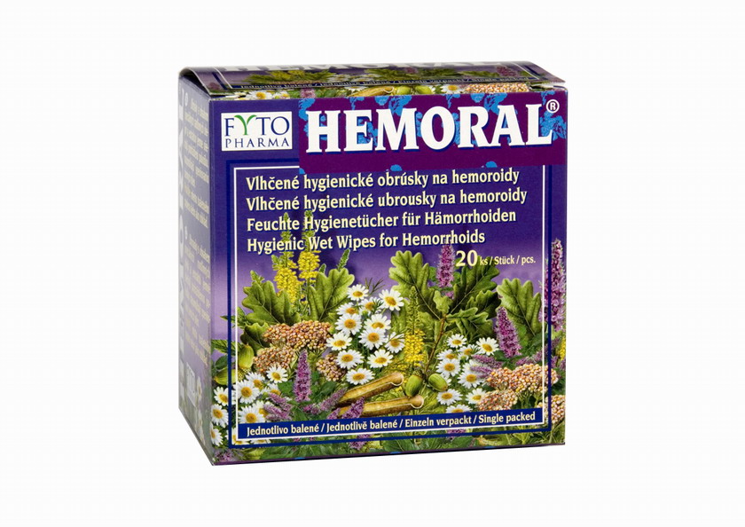 FYTOPHARMA HEMORAL® - vlhčené obrúsky na hemoroidy 20 ks. FYTOPHARMA HEMORAL® - vlhčené obrúsky na hemoroidy 20 ks.